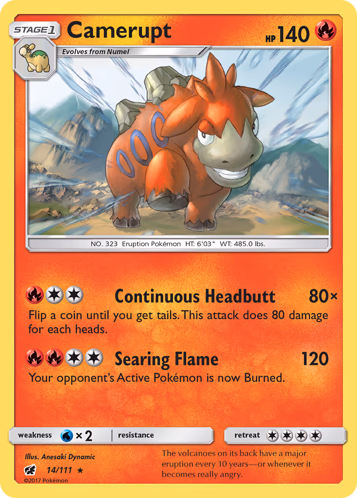 Camerupt 14/111 Pokemon card