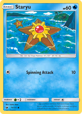 Staryu 15/111 Pokemon card