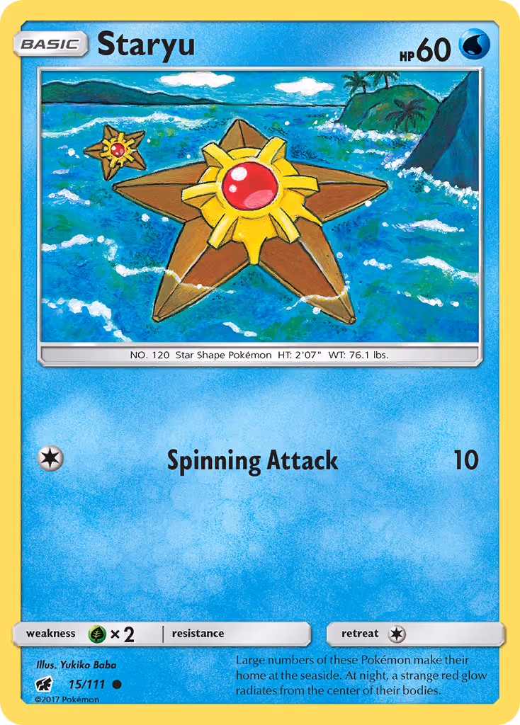 Staryu 15/111 Pokemon card