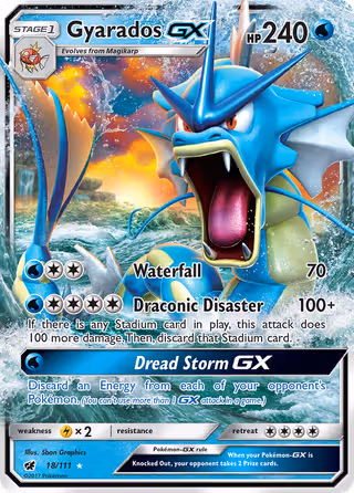 Gyarados GX 18/111 Pokemon card
