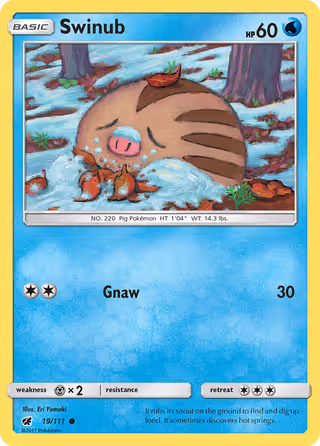 Swinub 19/111 Pokemon card