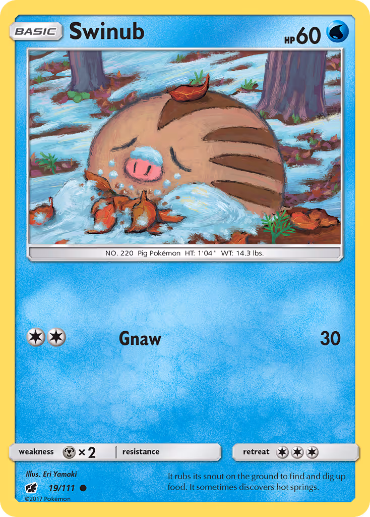 Swinub 19/111 Pokemon card