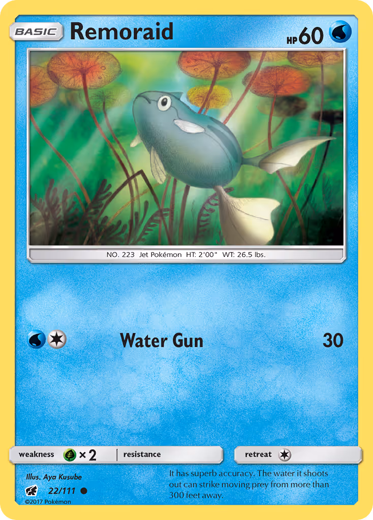 Remoraid 22/111 Pokemon card