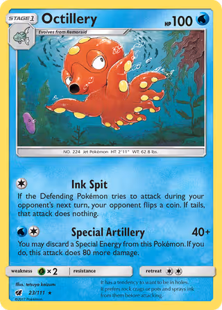 Octillery 23/111 Pokemon card
