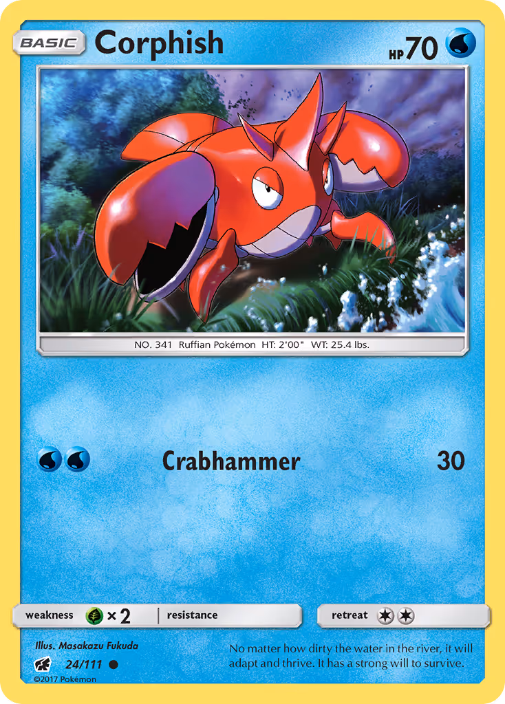 Corphish 24/111 Pokemon card