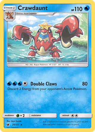 Crawdaunt 25/111 Pokemon card