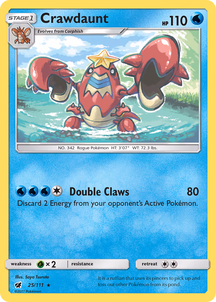 Crawdaunt 25/111 Pokemon card