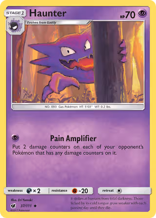 Haunter 37/111 Pokemon card