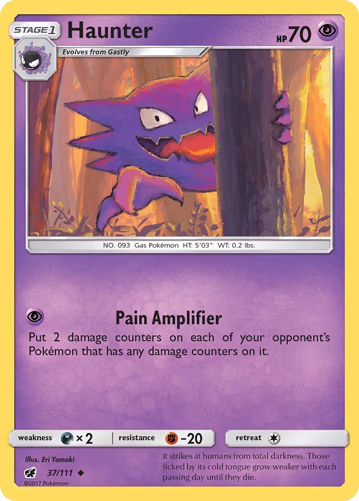 Haunter 37/111 Pokemon card
