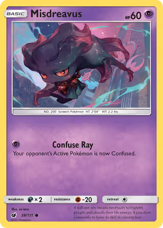 Misdreavus 39/111 Pokemon card