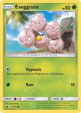 Exeggcute 4/111 Pokemon card