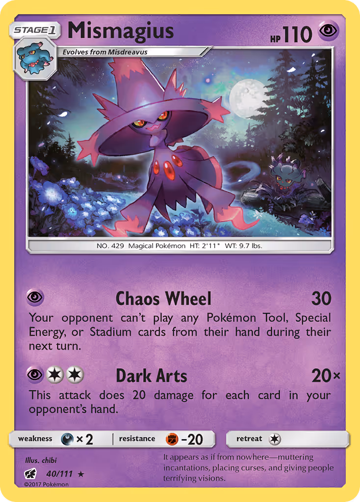 Mismagius 40/111 Pokemon card
