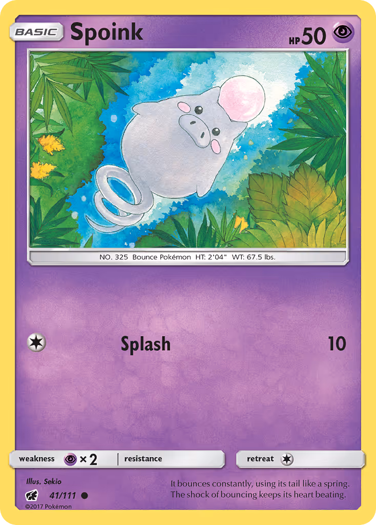 Spoink 41/111 Pokemon card