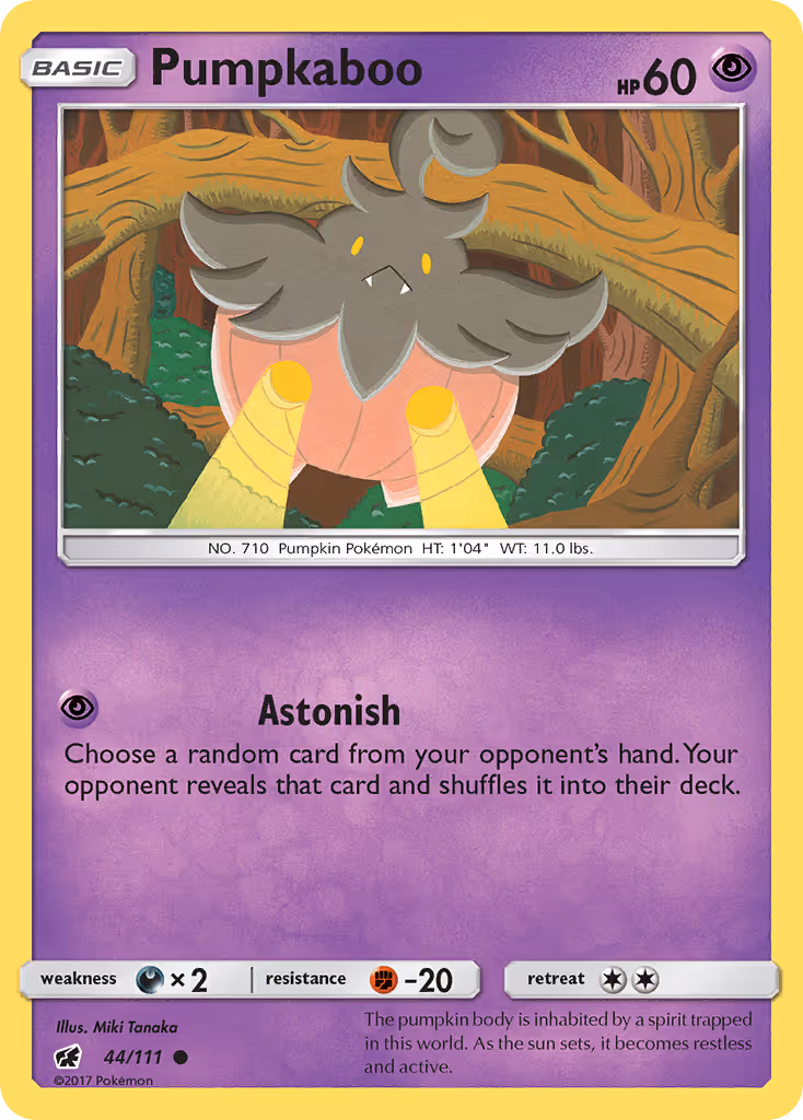 Pumpkaboo 44/111 Pokemon card