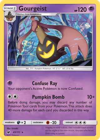 Gourgeist 45/111 Pokemon card