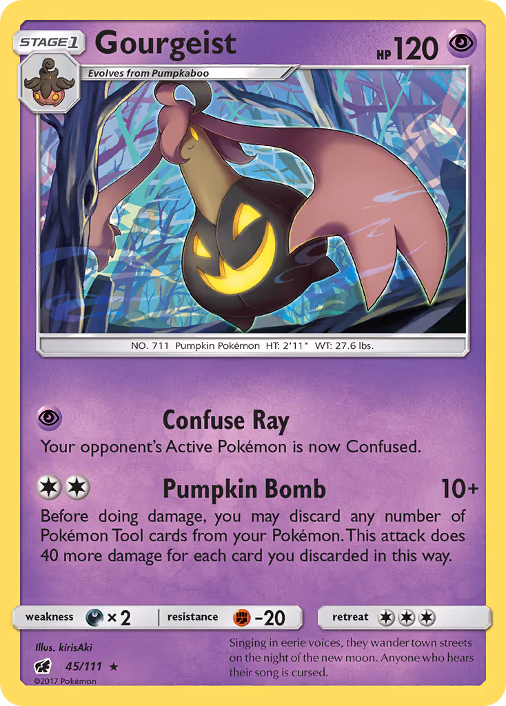 Gourgeist 45/111 Pokemon card