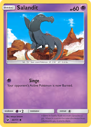 Salandit 46/111 Pokemon card
