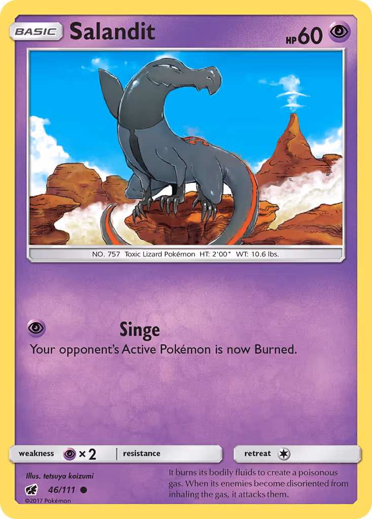 Salandit 46/111 Pokemon card