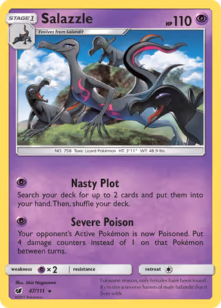 Salazzle 47/111 Pokemon card