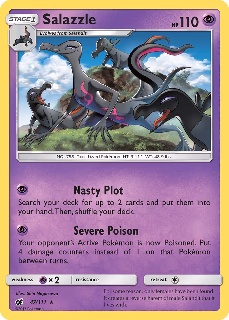 Salazzle 47/111 Pokemon card