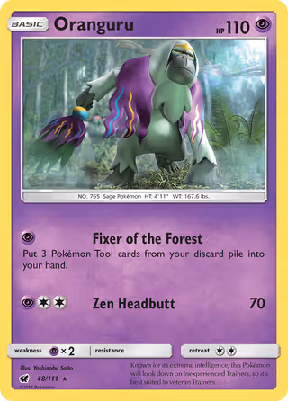 Oranguru 48/111 Pokemon card