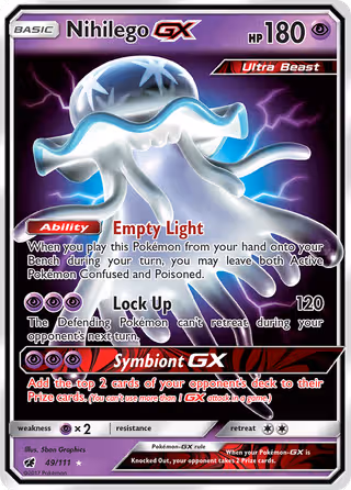 Nihilego GX 49/111 Pokemon card