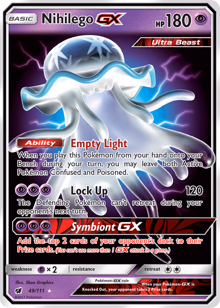 Nihilego GX 49/111 Pokemon card