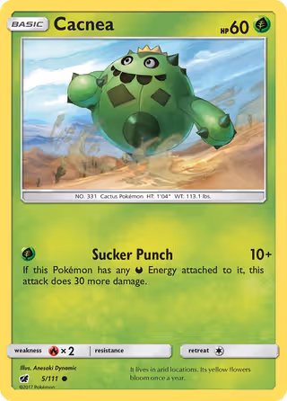 Cacnea 5/111 Pokemon card