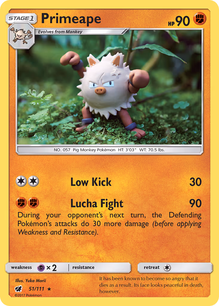 Primeape 51/111 Pokemon card