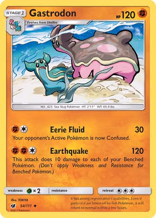 Gastrodon 54/111 Pokemon card