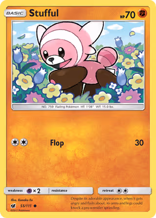 Stufful 55/111 Pokemon card
