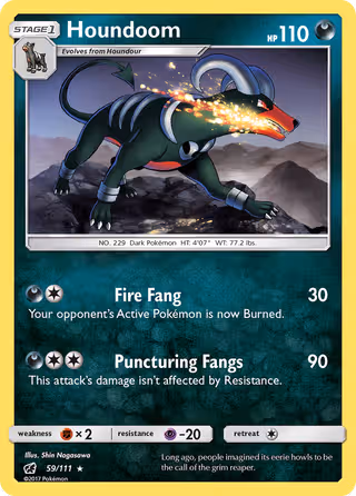 Houndoom 59/111 Pokemon card