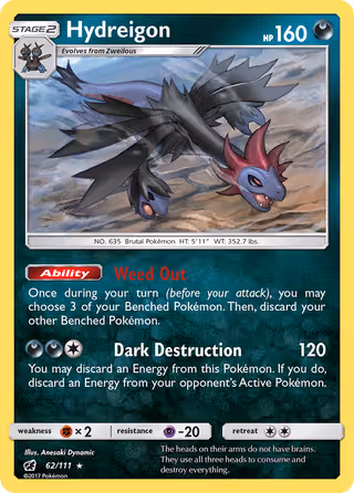 Hydreigon 62/111 Pokemon card