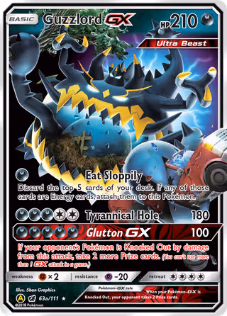 Guzzlord-GX 63a Pokemon card