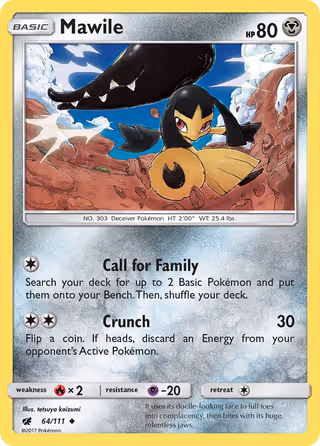 Mawile 64/111 Pokemon card