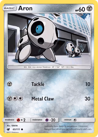 Aron 65/111 Pokemon card