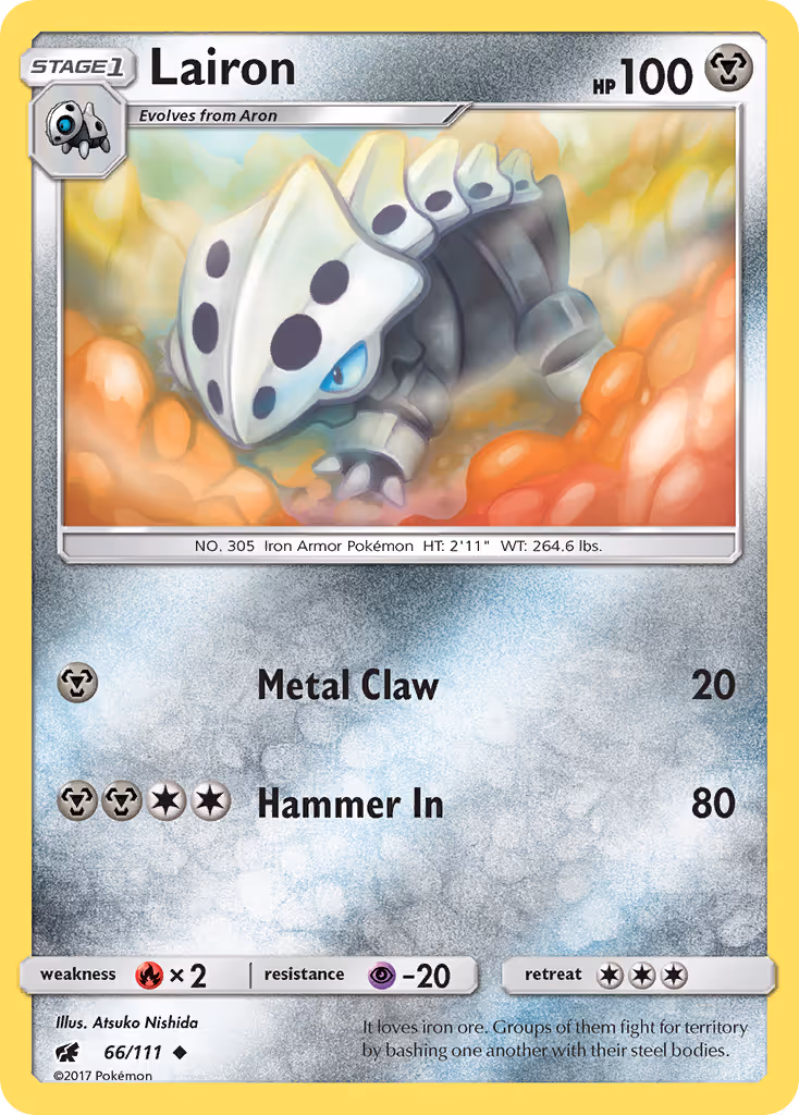 Lairon 66/111 Pokemon card