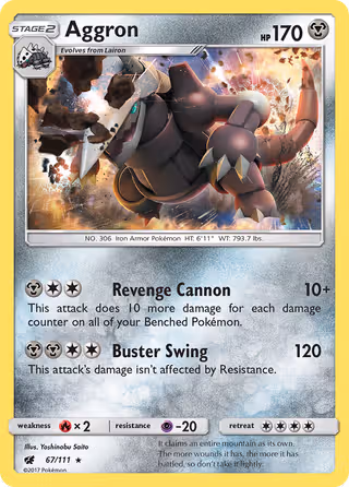 Aggron 67/111 Pokemon card