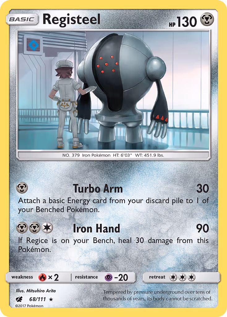 Registeel 68/111 Pokemon card