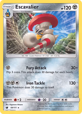 Escavalier 69/111 Pokemon card