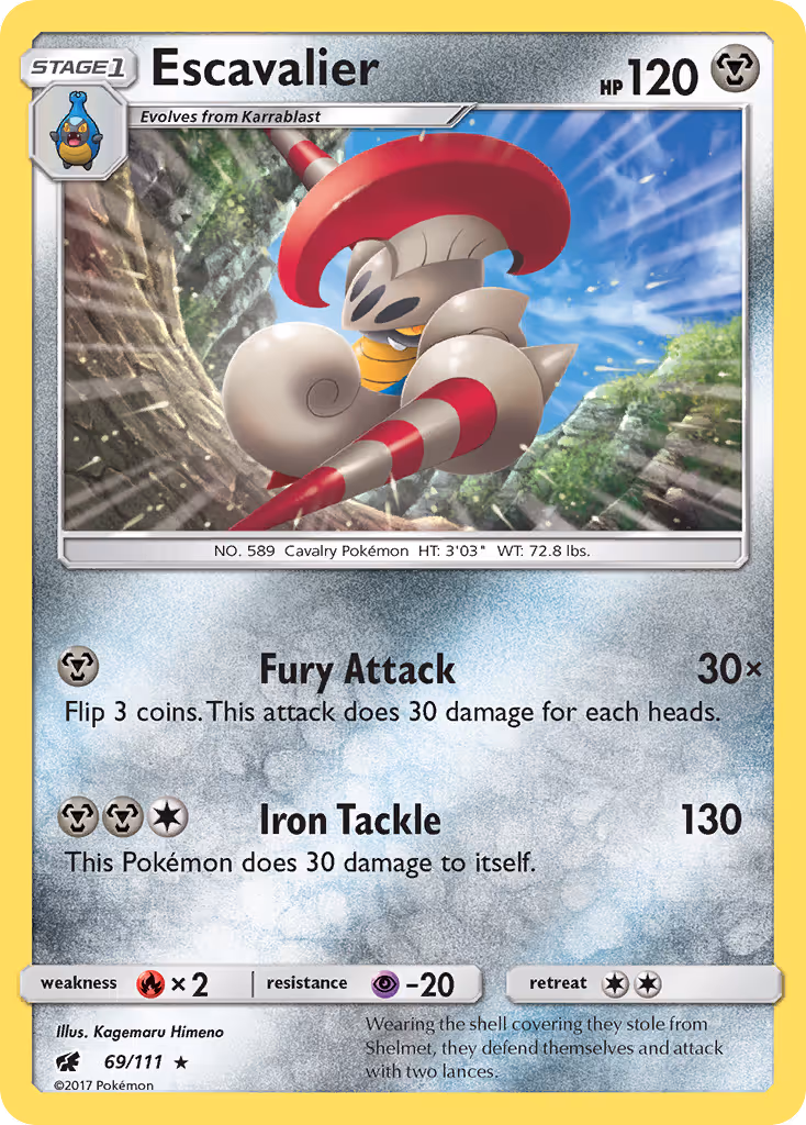 Escavalier 69/111 Pokemon card