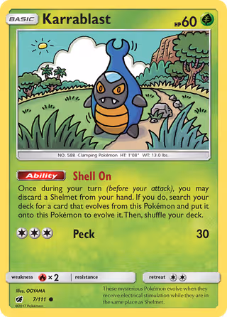 Karrablast 7/111 Pokemon card