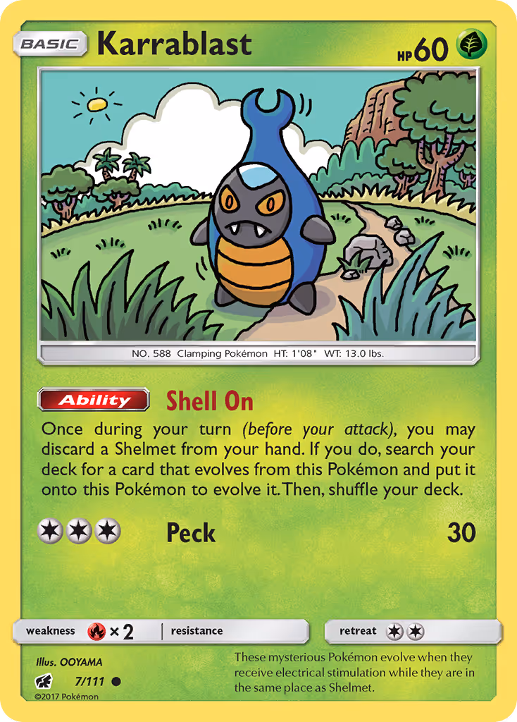 Karrablast 7/111 Pokemon card