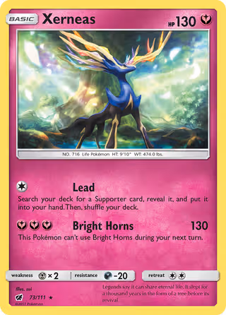 Xerneas 73/111 Pokemon card