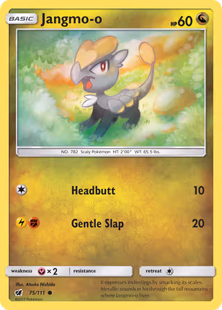 Jangmo-o 75/111 Pokemon card