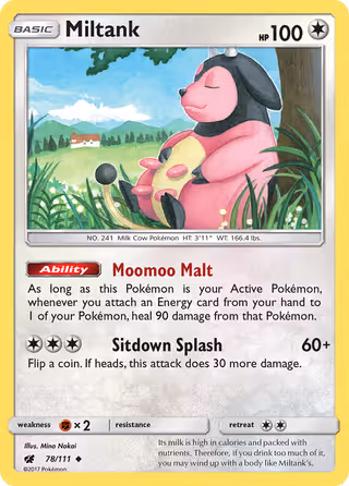 Miltank 78/111 Pokemon card