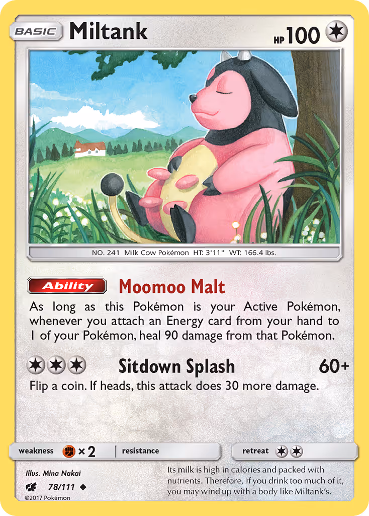 Miltank 78/111 Pokemon card