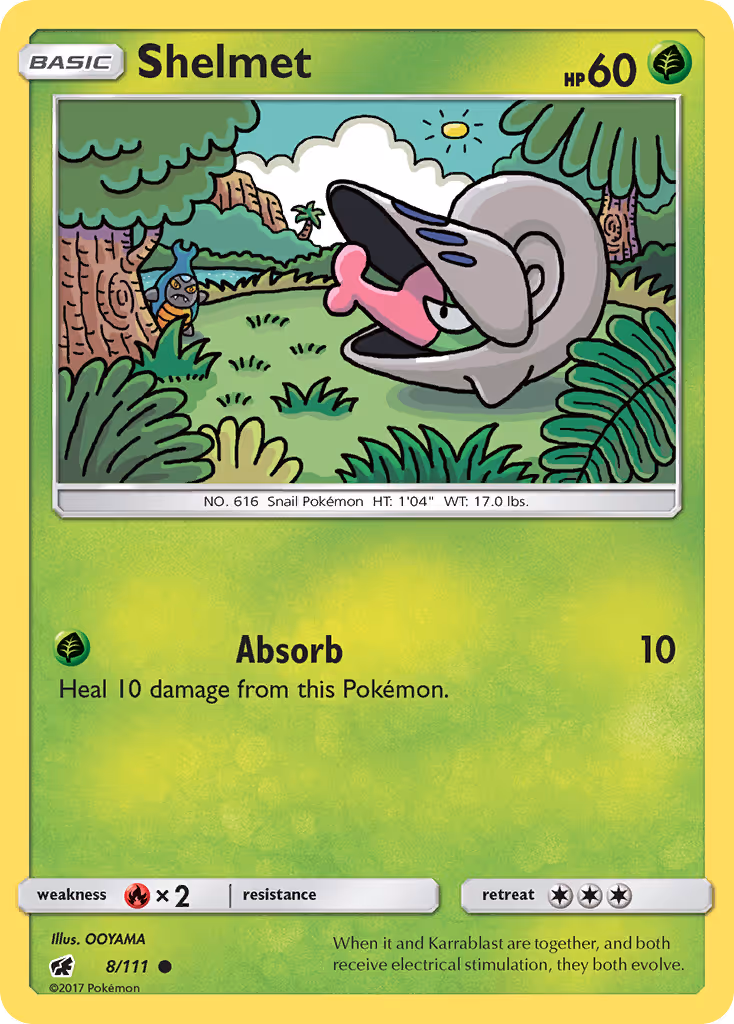 Shelmet 8/111 Pokemon card