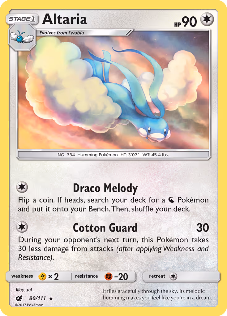 Altaria 80/111 Pokemon card
