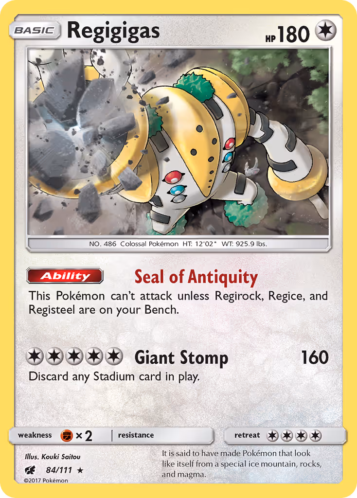 Regigigas 84/111 Pokemon card
